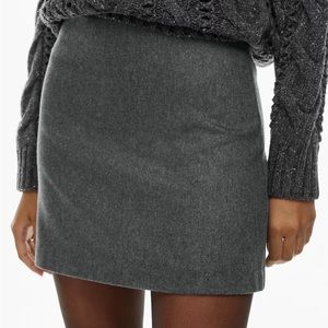 NWT Aritzia Wilfred Classic Mini Skirt in Grey